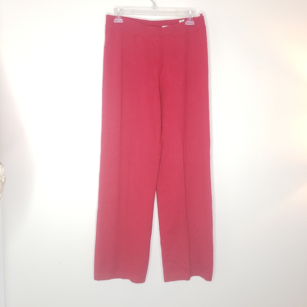 Vintage Lord & Taylor Two-Ply Cashmere Red Trousers Size Small